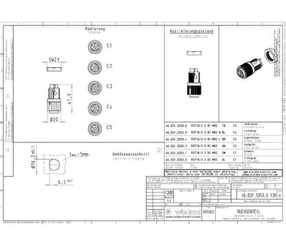 Wieland RST16I3 Outdoor Electrical Connector - Image 3