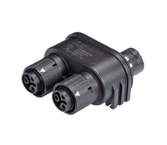 Wieland 3-Pole Circular Electrical Connector Block, Leaves Green - Image 1