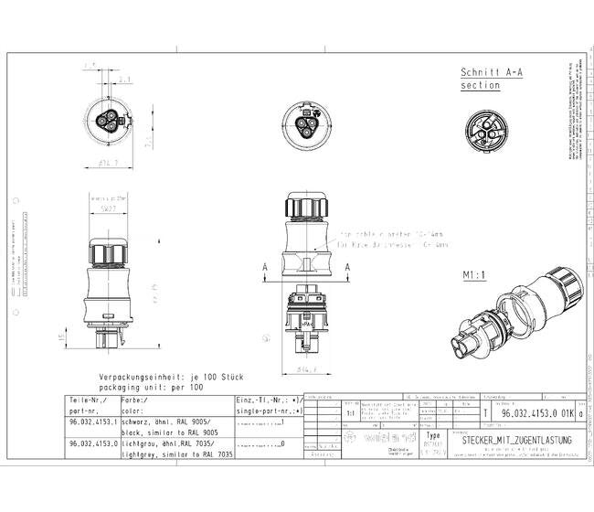 Wieland RST20I3S Circular Connector 20A - Image 2
