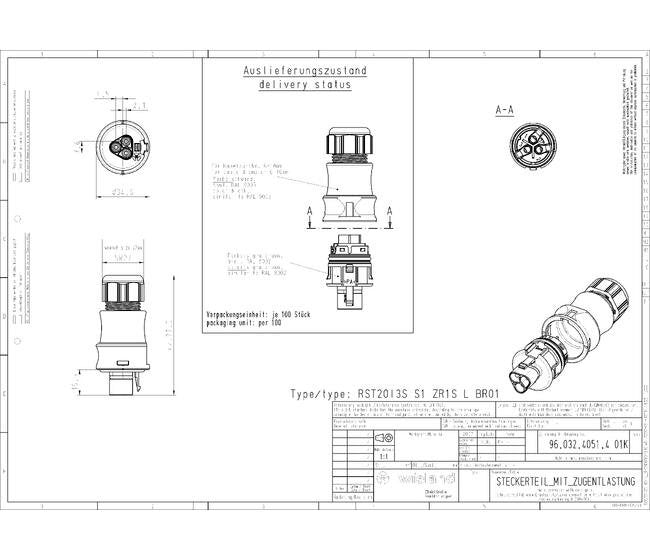 Wieland RST 20A Male Circular Connector - Image 2