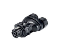 Black Male Splitter Connector for 6mm Cable Diameter