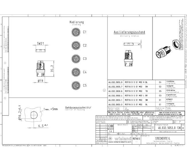 Wieland RST16I3 Circular Electrical Connector - Image 3