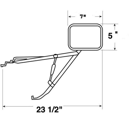 Adjustable Stainless Steel Passenger Car & Light Truck Mirror Assembly - Image 3