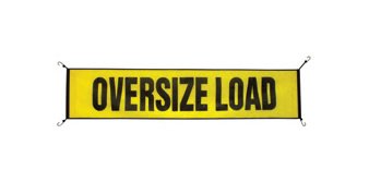 Heavy Duty Mesh Safety Banner with Hooks - Oversize Load Warning - Image 1