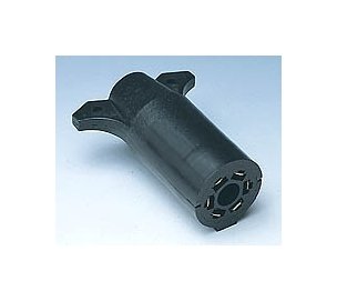 Universal 7-Way RV to 6-Round Adapter with Electric Brake Controller Switch - Image 1