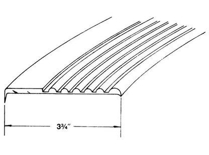 70 ft Self Adhesive Vinyl Rail Protector - 3-3/4 Inch Width - Image 2