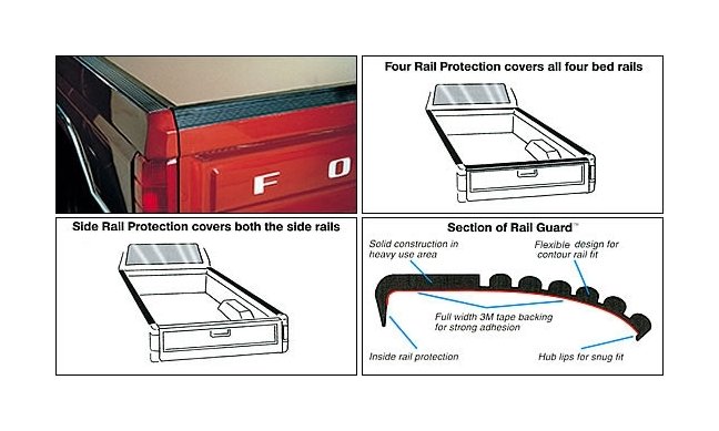 70 ft Self Adhesive Vinyl Rail Protector - 3-3/4 Inch Width - Image 3