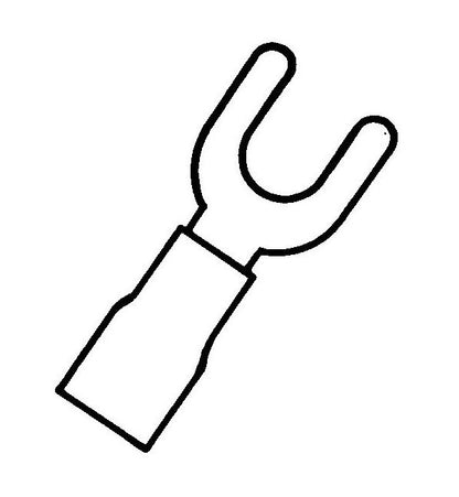 Heat Seal Spade Terminals - Pack of 5, 22-18 Gauge, #10 Stud Size - Image 2