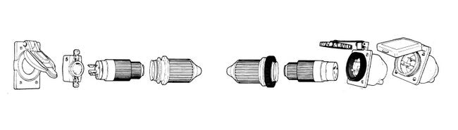 Marinco 30 Amp 125V Locking Receptacle Model 305CRR - Image 2