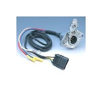 Heavy Duty Metal Trailer Adapter 4-Wire Flat to 6-Way Round