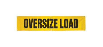 Vinyl Safety Banner - Oversized Load with Grommets - Image 1
