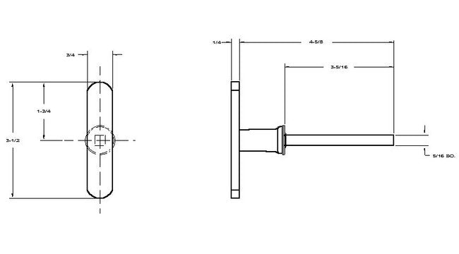 360° Rotating Zinc T Handle - Image 2