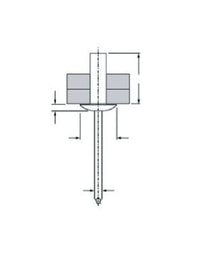 Ornit 4.8mm x 16.0mm Closed End Blind Rivet