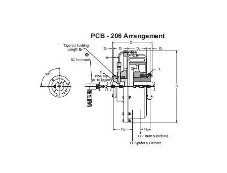 Eaton-Airflex CB-206 Precision Tapered Bushing Assembly - Image 1