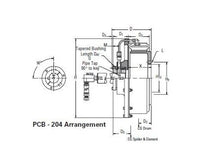 Eaton-Airflex PCB-204 Tapered Bushing Clutch and Brake Assembly