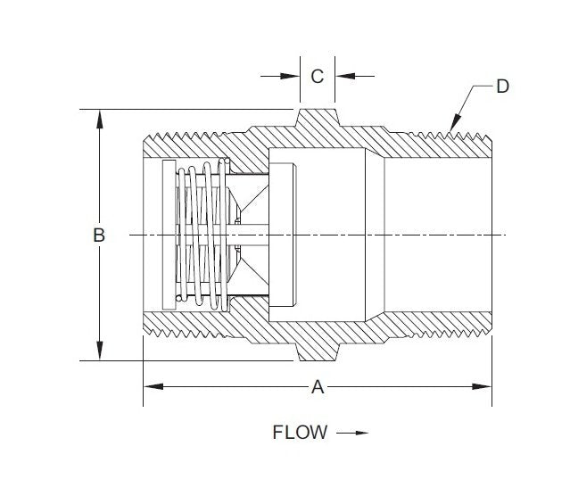 3" CR Style Connector Check Valve - 1.50 psi Cracking Pressure - Image 2