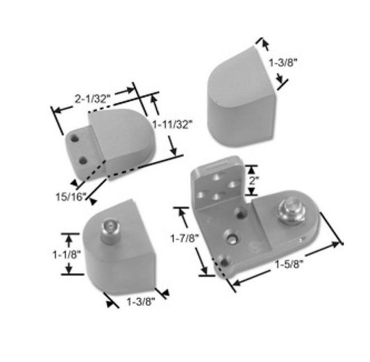 Commercial Left Hand Outswing Aluminum Finish Offset Pivot - Image 1
