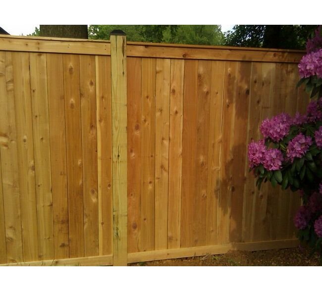 Pressure-Treated Commercial Red Cedar Wood Fence by Long®Fence - Image 1