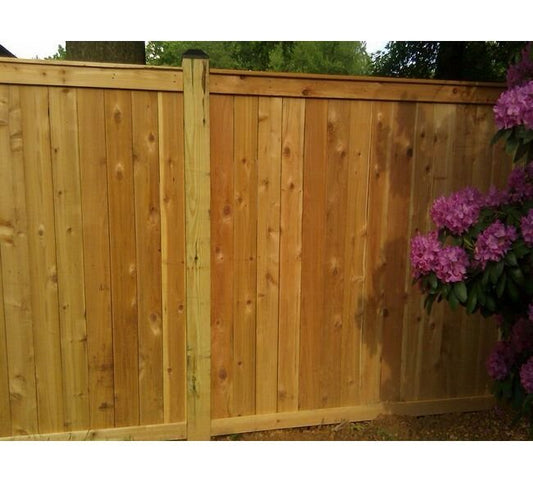 Pressure-Treated Commercial Red Cedar Wood Fence by Long®Fence - Image 1
