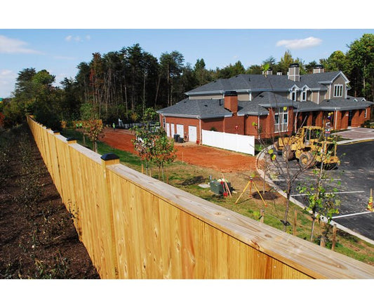 Pressure-Treated Commercial Wood Fence - Image 1