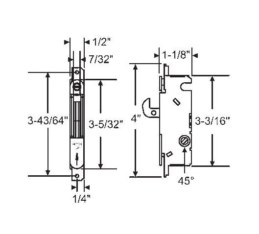 Clear Chromate Mortise Lock - Commercial Door Hardware - Image 1