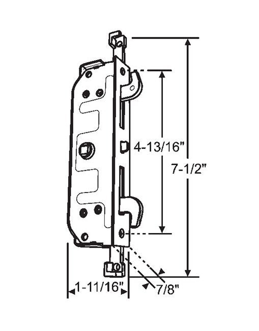Milgard Classic Series Commercial Two Point Mortise Lock - Image 1