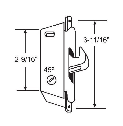 Strybuc 45 Degree Round Face Mortise Lock - Image 1
