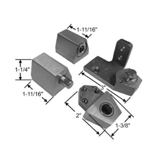 Adjustable Clear Finish Door Pivot Set - Image 1