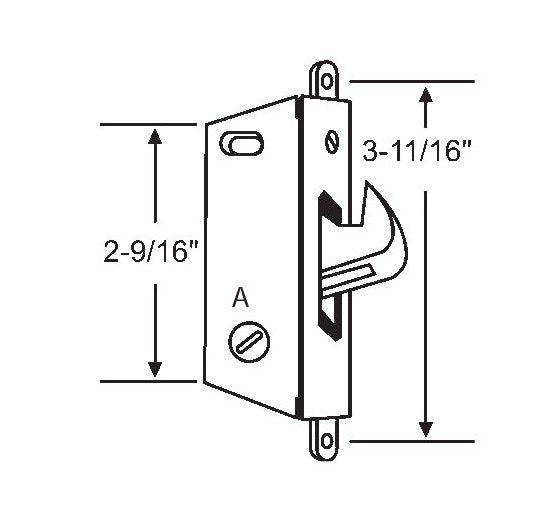 Strybuc 90 Degree Square Face Mortise Lock - Image 1