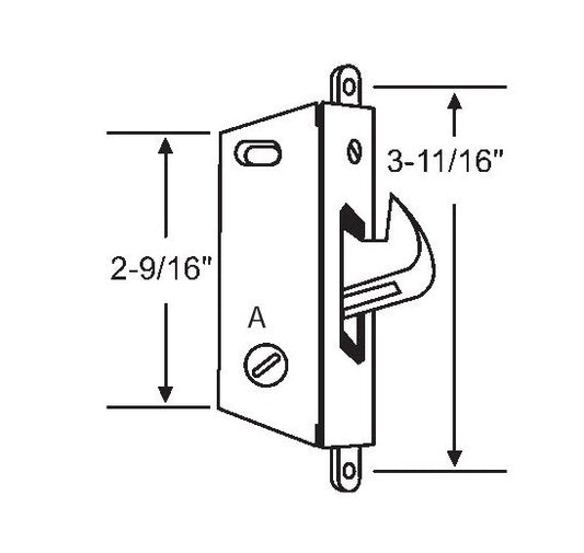 Strybuc 90 Degree Square Face Mortise Lock - Image 1