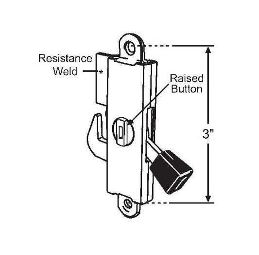Strybuc Peachtree Mortise Lock with Raised Button - Image 1