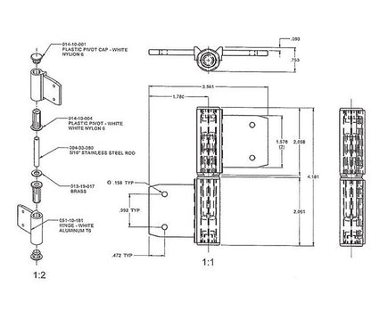 Strybuc Mill Finish Deluxe Hinge Kit - Image 2