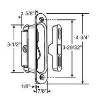 Traco Diagonal Hub Aluminum Finish Mortise Lock