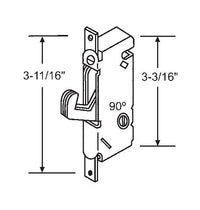 Strybuc 90 Degree Round Face Mortise Lock