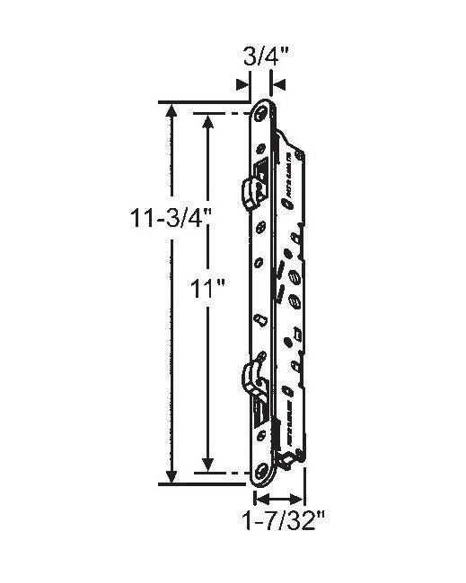 Stainless Steel Two Point Mortise Lock with Faceplate for Commercial Doors - Image 1