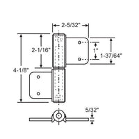 Commercial Deluxe Hinge Kit - Strybuc, White, Traco/Security
