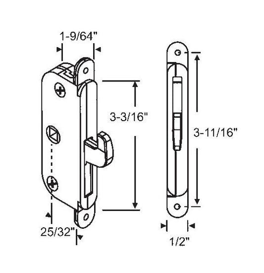 Commercial Single Point Slider Mortise Lock - Image 1