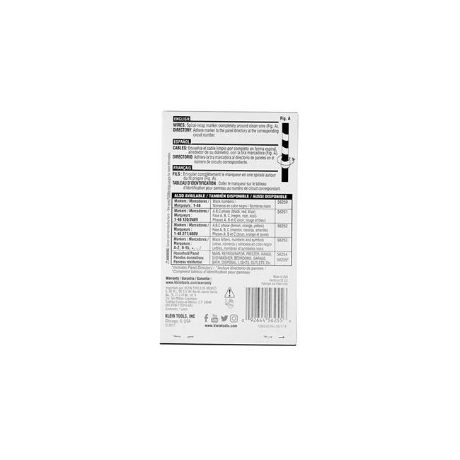 Klein Household Electric Panel Marker Book - 10 Pages - Image 2