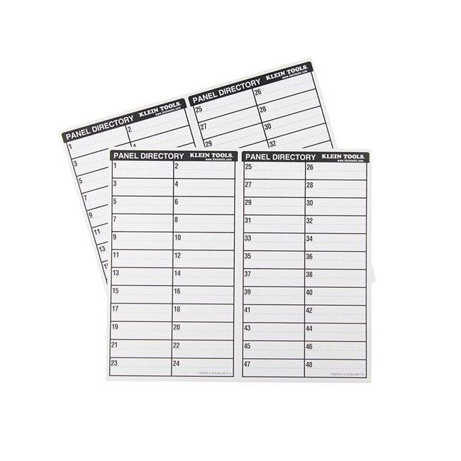 Klein Household Electric Panel Marker Book - 10 Pages - Image 5