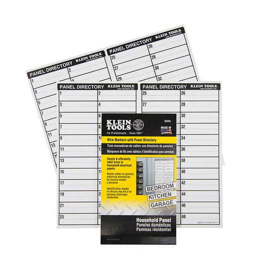 Klein Household Electric Panel Marker Book - 10 Pages - Image 1