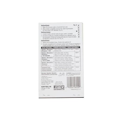 Klein Tools 14 Pages Wire Marker Book - Vinyl Coated Cloth, 1-48 Legend - Image 2