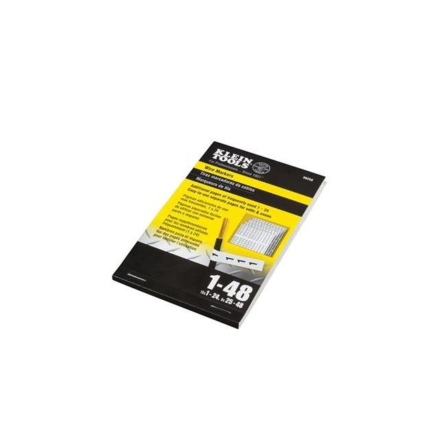 Klein Tools 14 Pages Wire Marker Book - Vinyl Coated Cloth, 1-48 Legend - Image 5
