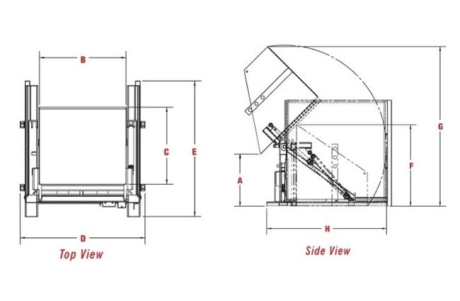 Advance Lifts HDDP Series 103-Inch Heavy-Duty Container Dumper - Image 2