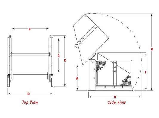 Advance Lifts DP Series 52" Standard Container Dumper - Image 2