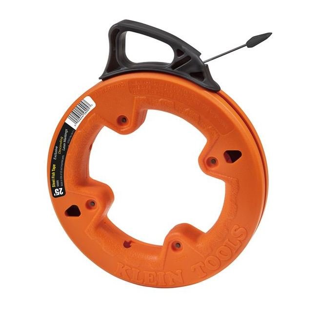 Klein 25ft High Strength Steel Fish Tape - 1/4 in. Width - Image 1