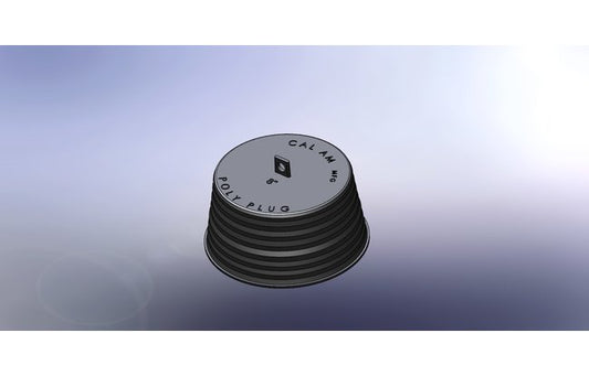 8-inch LDPE Poly Pull Duct Plug with Rope Tab - Image 1