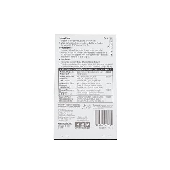 Klein Tools Wire Marker Book - 10 Pages for Wire Labeling - Image 2