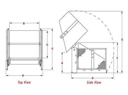 Advance Lifts DP Series Container Dumper - 52 Inch Carriage Width - Image 2