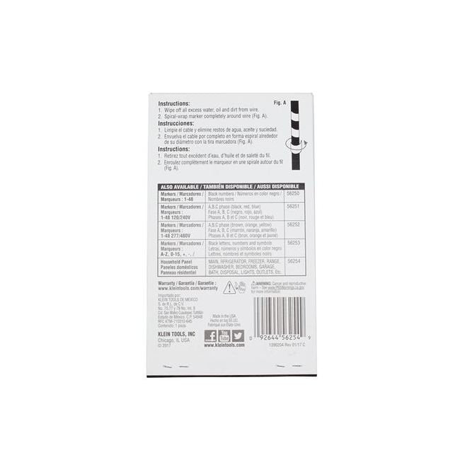 Klein® 10 Pages Household Electric Panel Wire Marker Book - Image 2
