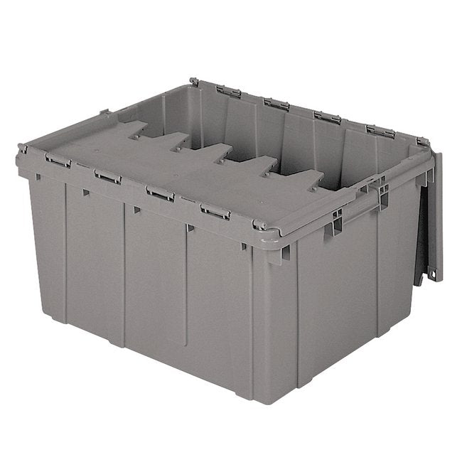 Gray 2.3 Cubic Feet Capacity Attached Lid Container - Image 1